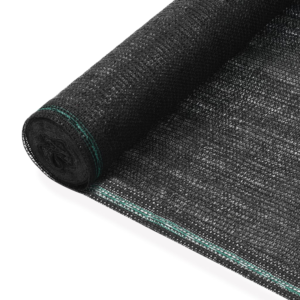 Plasa pentru teren tenis, vidaXL, Polietilena 100%, 75 g/m2, 1 x 50 m, Negru