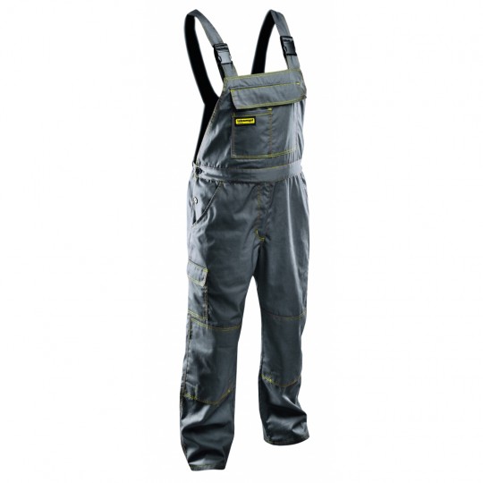 Pantaloni de lucru cu pieptar Top Master gri inchis, marimea XXL
