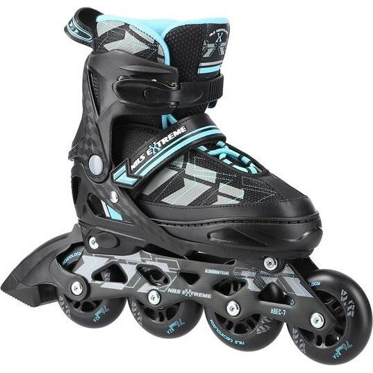 Role reglabile Nils Extreme NA11002, r.31-34, Negru/Albastru