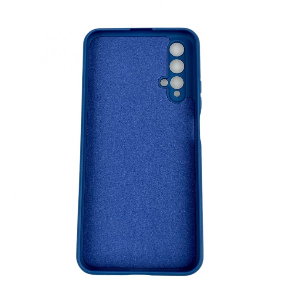 Husa protectie compatibila cu Huawei Nova 5T Liquid Silicone Case Albastru inchis
