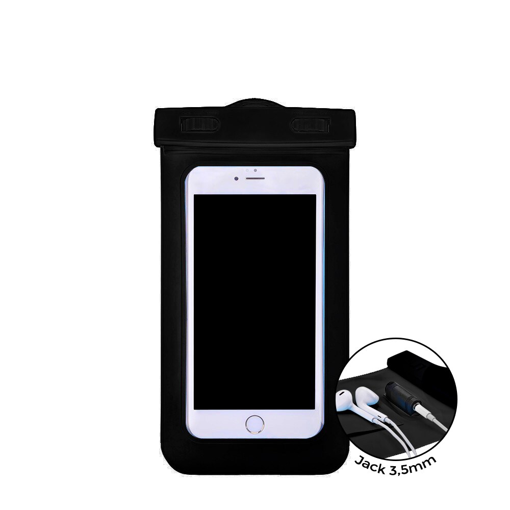 Husa subacvatica Devia pentru Smartphone, 5.5 inch, (Universala) Black