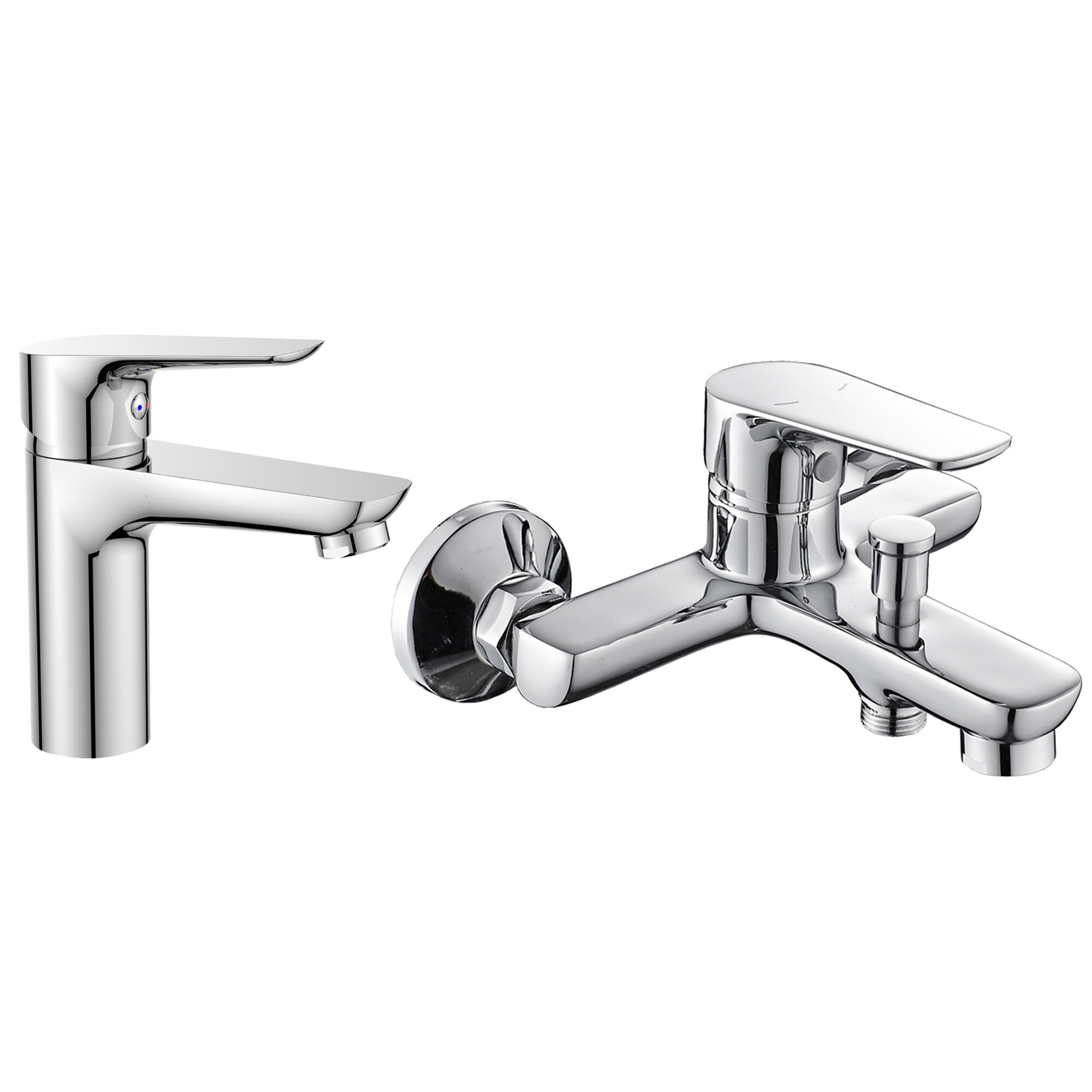 Set baterii baie Pyramis Smartline LILE, finisaj cromat, cartus cu disc ceramic