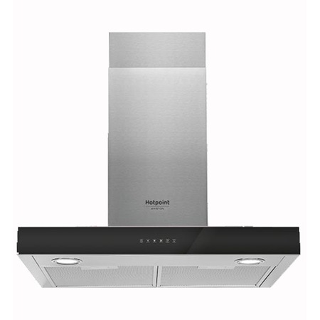 Hota semineu incorporabila Hotpoint HHBS 6.7F LT X, Putere de absorbtie 735 mc/h, 1 motor, 4 trepte de viteza, Inox
