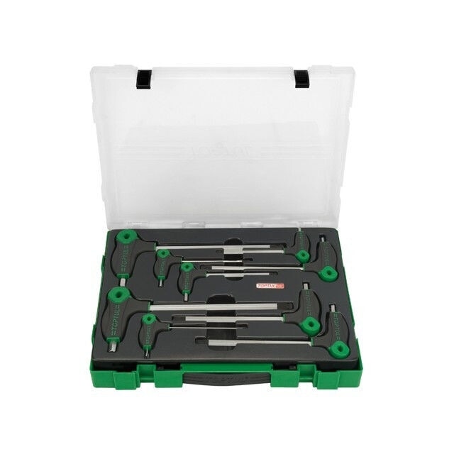 Set 9 chei imbux hexagonale torx cu maner in T 2-10mm, Toptul