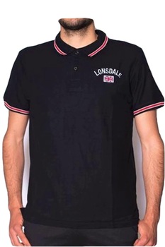 Tricou polo barbati model LOUPE21500, Negru Tricou polo barbati model LOUPE21500, Negru