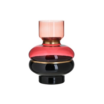 Vaza Modern Pink/Black, Sticla, Charisma, D20X27 Vaza Modern Pink/Black, Sticla, Charisma, D20X27