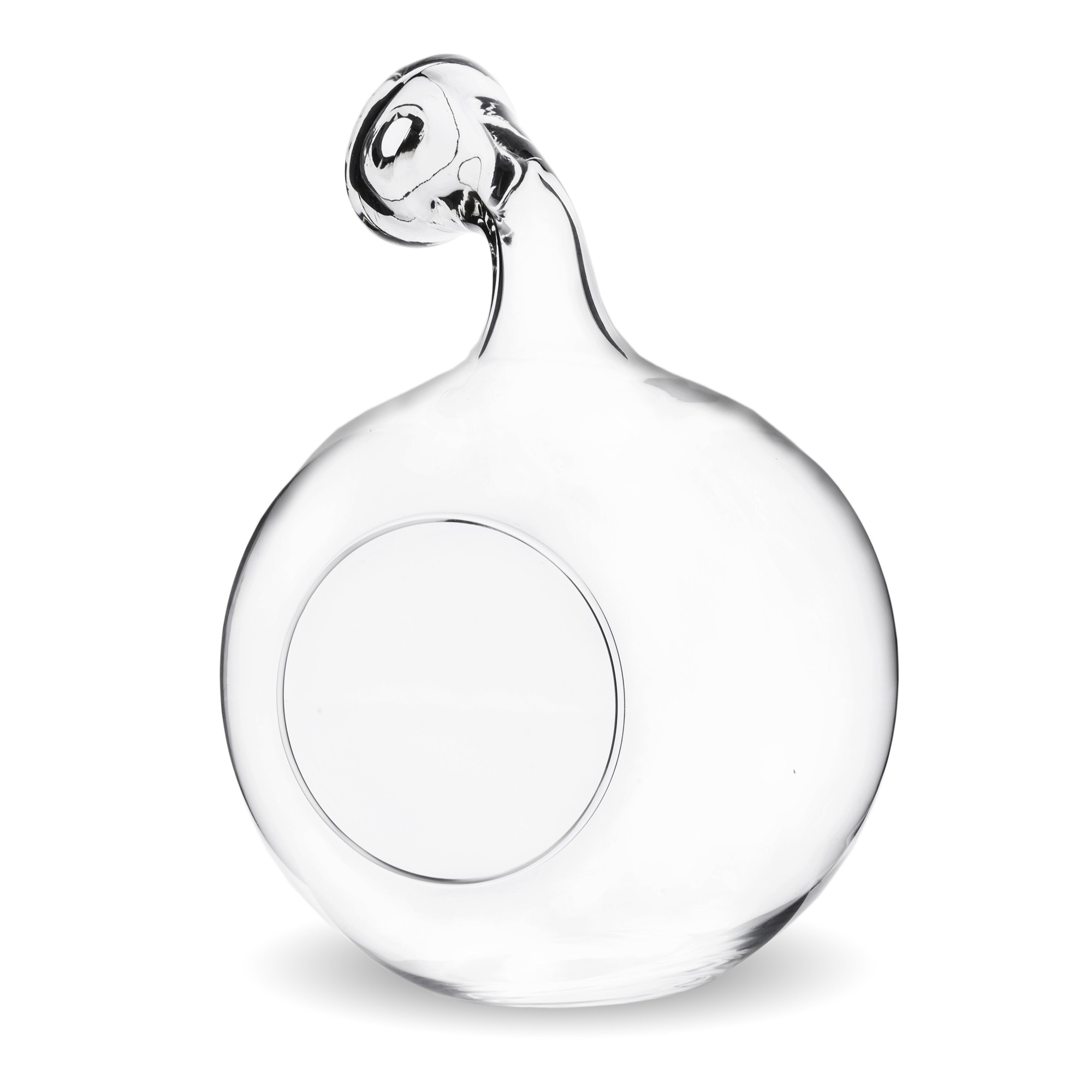 Dom de sticla terariu, forma mar, transparent, 27x18x17 cm