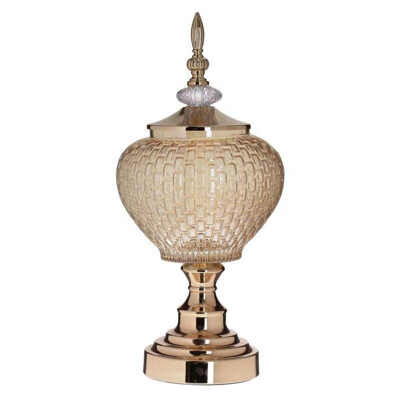 Bomboniera Vintage din sticla si metal 19 cm x 39 cm