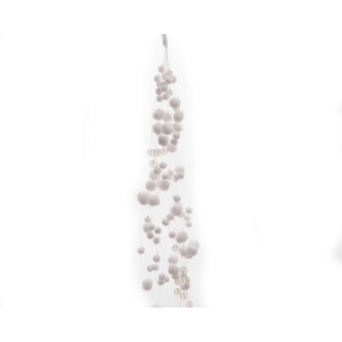 Ghirlanda, bulgari zapada si margele, alba, 135 cm