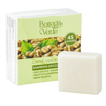 Gel de dus si sampon solid cu extract de cafea verde si mix de uleiuri esentiale - Caffè Verde, 60 G, Bottega Verde Gel de dus si sampon solid cu extract de cafea verde si mix de uleiuri esentiale - Caffè Verde, 60 G, Bottega Verde