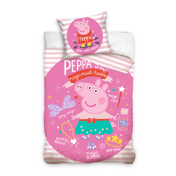 Детско спално бельо Peppa Pig, 160x200 см