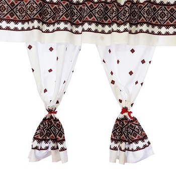 Perdea de bucatarie MCF traditional Banat bumbac 200x150cm Perdea de bucatarie MCF traditional Banat bumbac 200x150cm