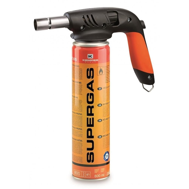 Kemper Lángszóró tartalék gáztárolóval / patronnal, 30% propán, 70% bután, 600 ml, 7/16 "
