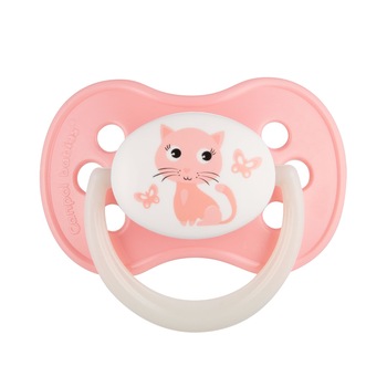 Suzeta Cute Animals cu tetina rotunda silicon, Canpol babies®, fara BPA, 0-6 luni, roz Suzeta Cute Animals cu tetina rotunda silicon, Canpol babies®, fara BPA, 0-6 luni, roz