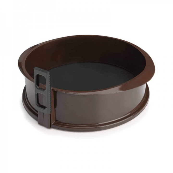 Forma din silicon rotunda antiaderenta cu baza din sticla pentru prajituri, 25 cm diametru