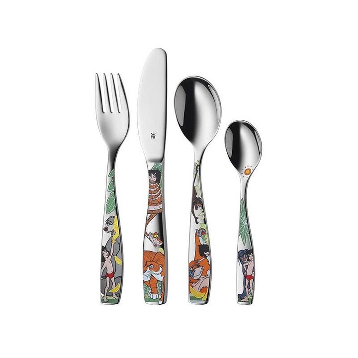 Set 4 tacamuri pentru copii WMF, Inox, Argintiu/Multicolor