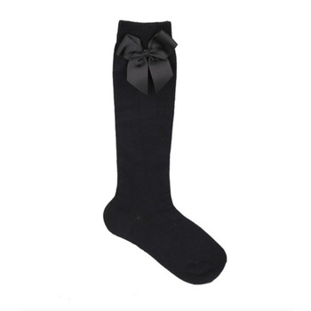Sosete cu funda laterala, Negru Sosete cu funda laterala, Negru