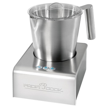 Aparat pentru spuma de lapte ProfiCook, capacitate 500 ml, 6 functii, spumare la rece sau cald, fuctie incalzire, usor de folosit, compact, oprire automata, putere 600 W, inox Aparat pentru spuma de lapte ProfiCook, capacitate 500 ml, 6 functii, spumare la rece sau cald, fuctie incalzire, usor de folosit, compact, oprire automata, putere 600 W, inox