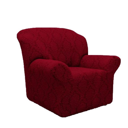 Husa fotoliu multielastica Jacquard, culoare bordo