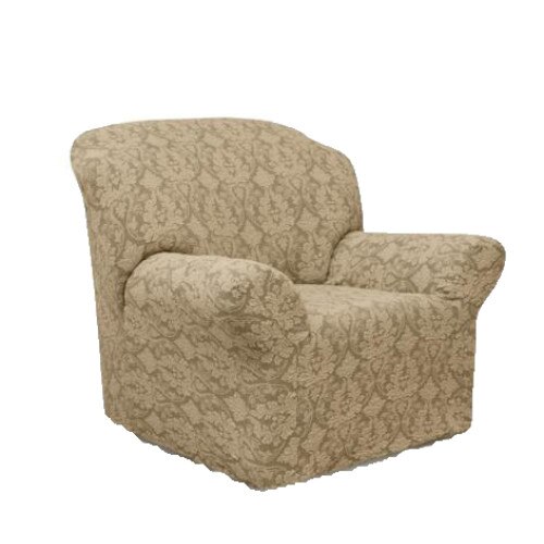 Husa fotoliu multielastica Jacquard, culoare bej cacao