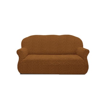 Husa elastica pentru canapea de 3 locuri, Jacquard, maro deschis Husa elastica pentru canapea de 3 locuri, Jacquard, maro deschis