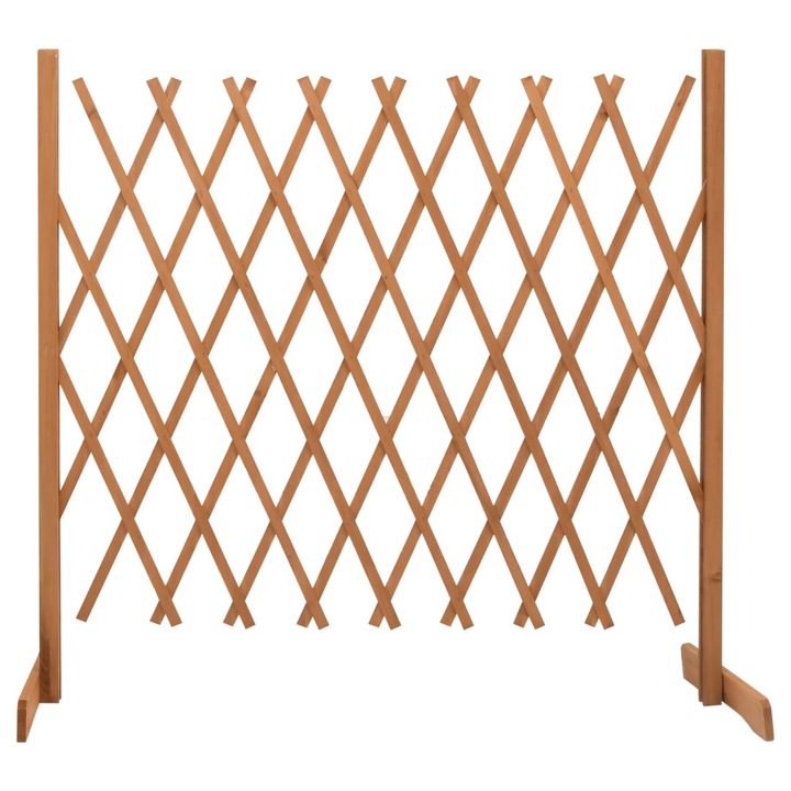 Gard cu zabrele de gradina, vidaXL, Lemn de brad, 180 x 100 cm, Portocaliu