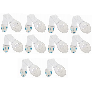 Set sigurante, Zola®, 10 bucati, plastic si material textil, ideal pentru sertare, 20 cm Set sigurante, Zola®, 10 bucati, plastic si material textil, ideal pentru sertare, 20 cm