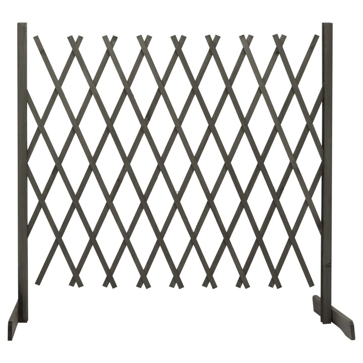 Градинска оградна решетка, сива, 180x100 см, чам масив 314829