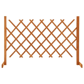 Gard cu zabrele de gradina, vidaXL, Lemn de brad, 120 x 90 cm, Portocaliu Gard cu zabrele de gradina, vidaXL, Lemn de brad, 120 x 90 cm, Portocaliu