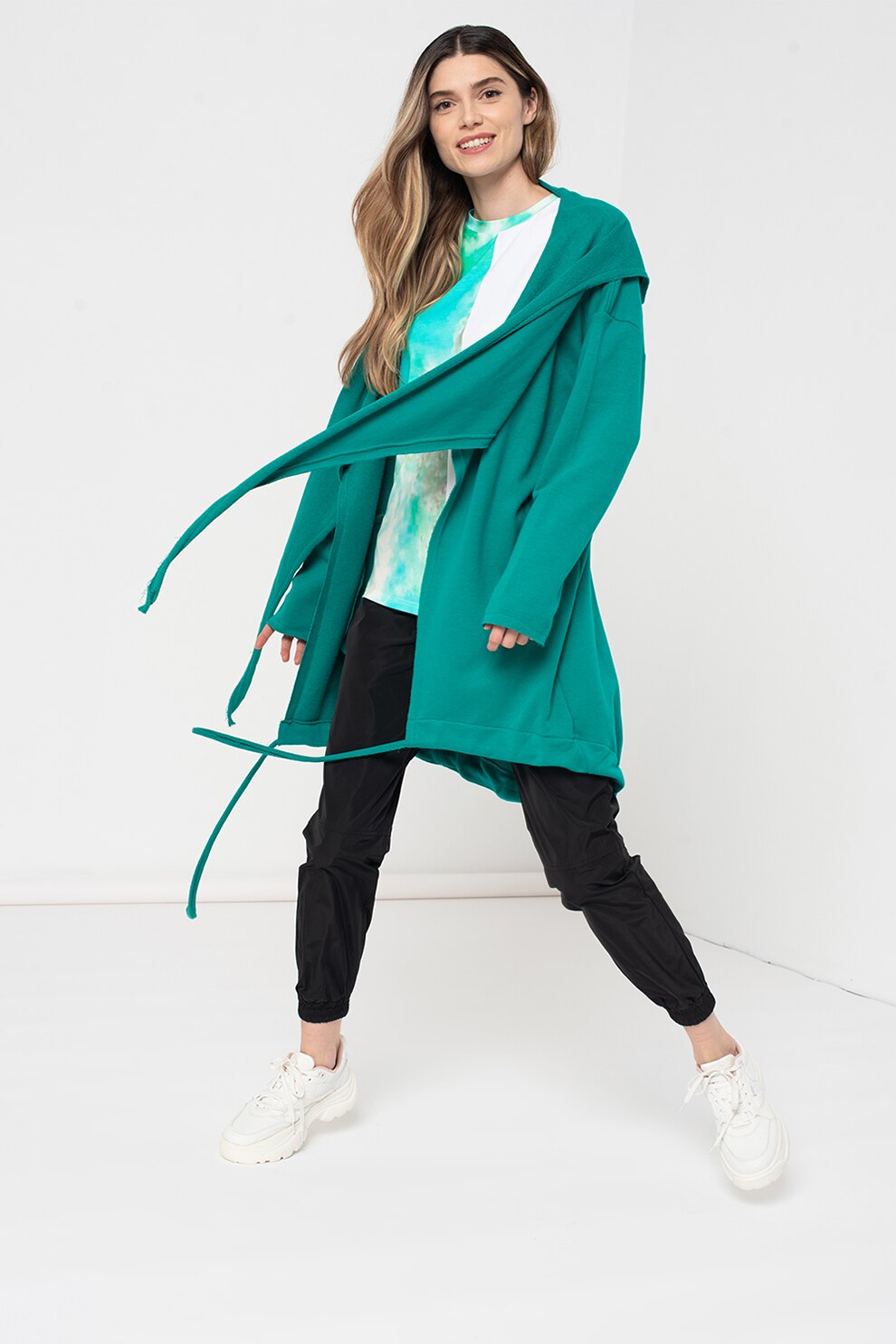 Amazing, Hanorac lejer asimetric, Verde, S