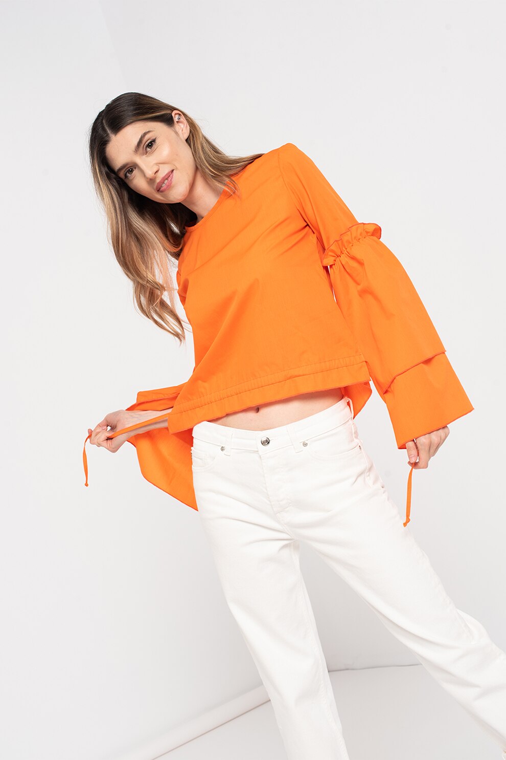 Amazing, Bluza cu maneci clopot, Oranj mandarina