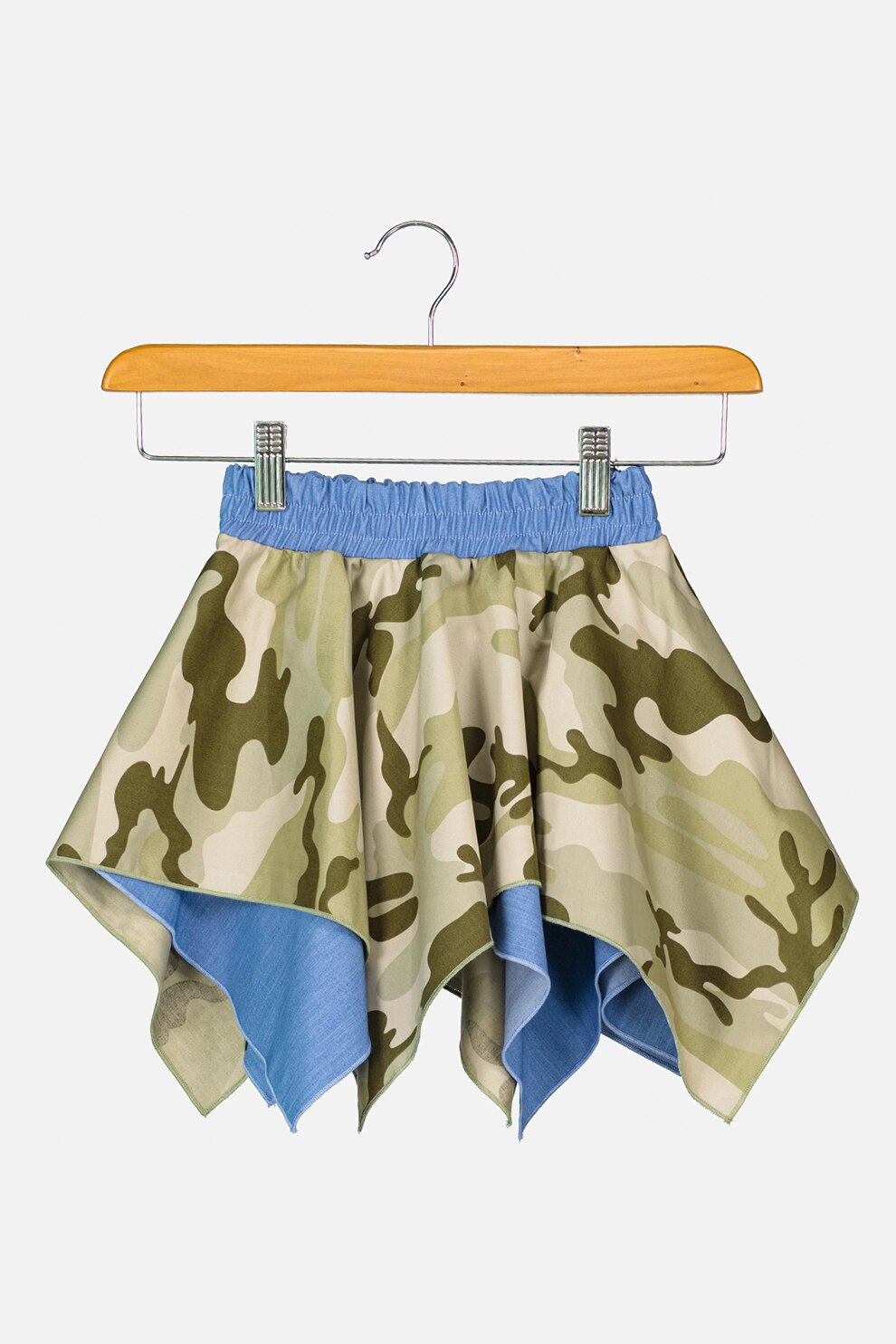 Amazing, Fusta mini evazata, Gri/Albastru