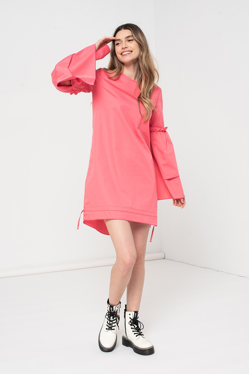 Amazing, Rochie lejera cu maneci evazate, Roz