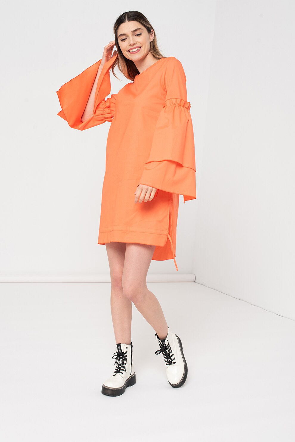 Amazing, Rochie lejera cu maneci evazate, Oranj persan
