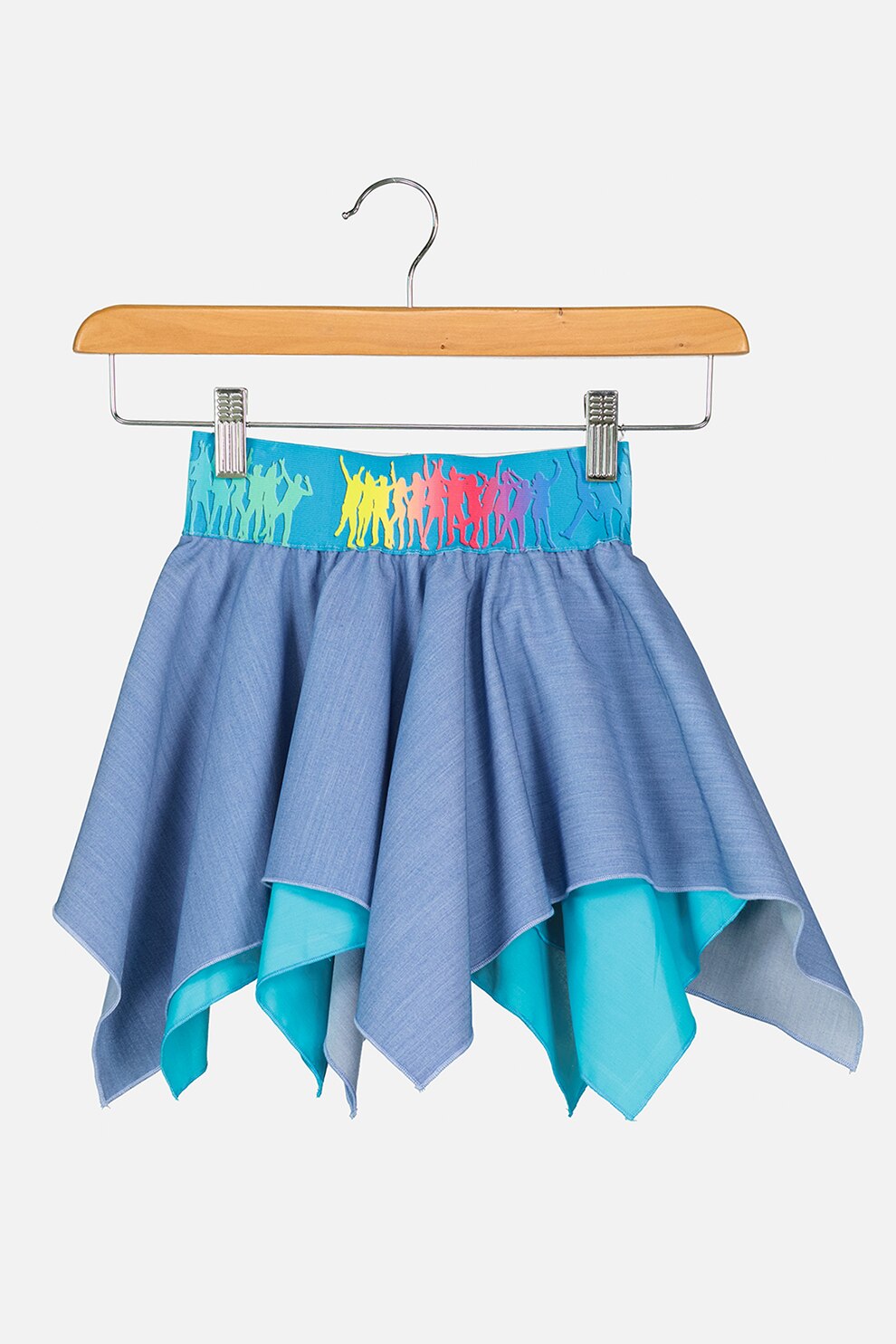 Amazing, Fusta mini evazata, Albastru inchis/Turcoaz