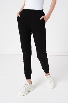 Amazing, Pantaloni conici cu buzunare oblice, Negru Amazing, Pantaloni conici cu buzunare oblice, Negru