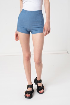 Amazing, Pantaloni scurti cu talie inalta, Albastru, S Amazing, Pantaloni scurti cu talie inalta, Albastru, S