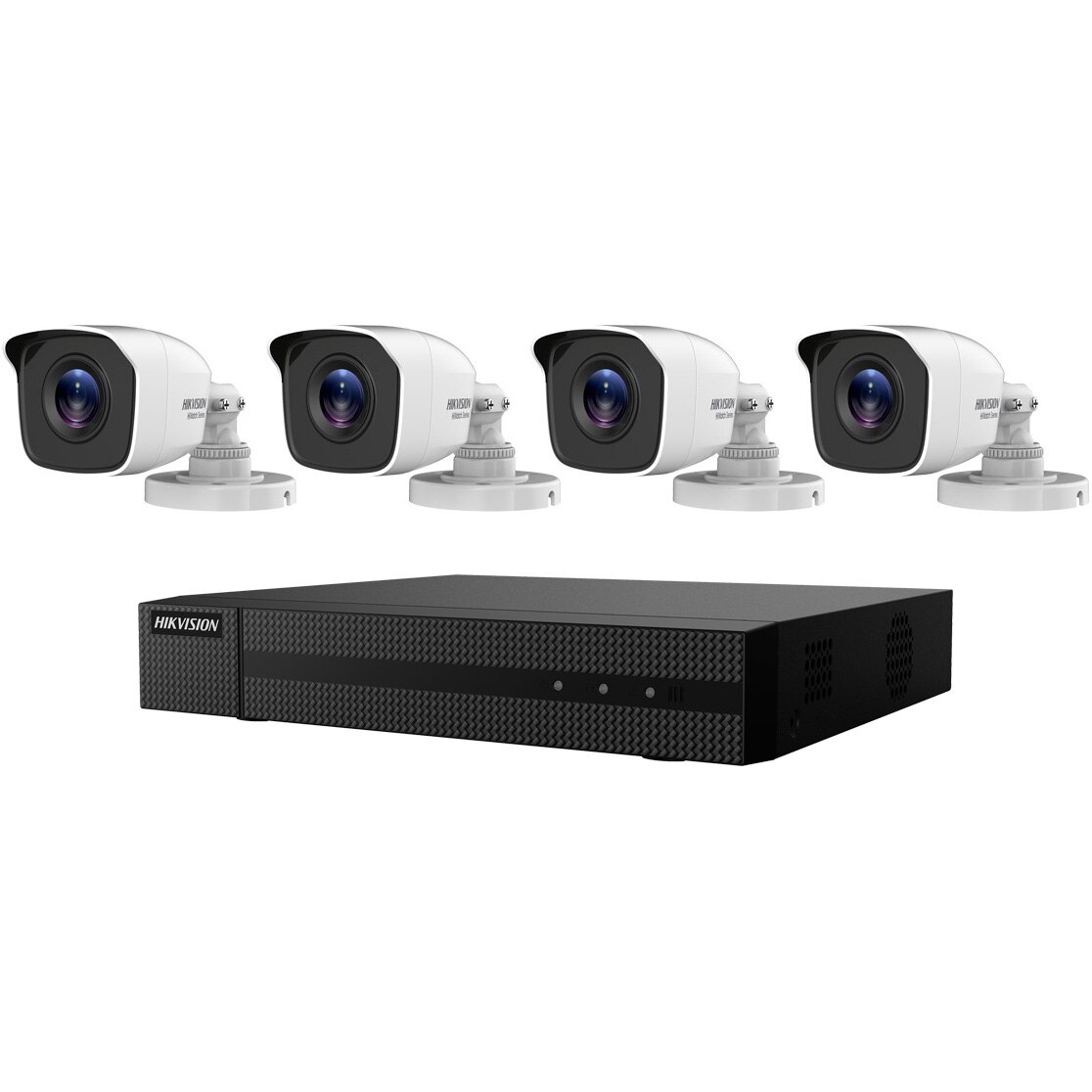 Kit supraveghere video Hikvision HiWatch Series HWK-T4142BH-MP, 4 camere 1MP HWT-B110-P, DVR HWD-6104MH-G2(B) 1buc, HDD 1 TB 1buc