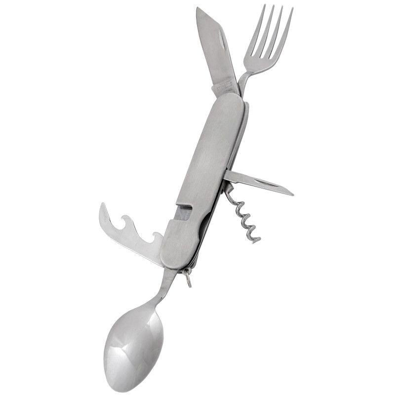 Tacamuri pliabile 6 in 1, MIL-TEC, Otel inoxidabil, Gri