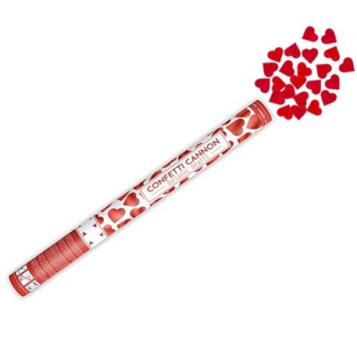 Confetti Glossy Hearts, Bradu, 40 cm, Rosu