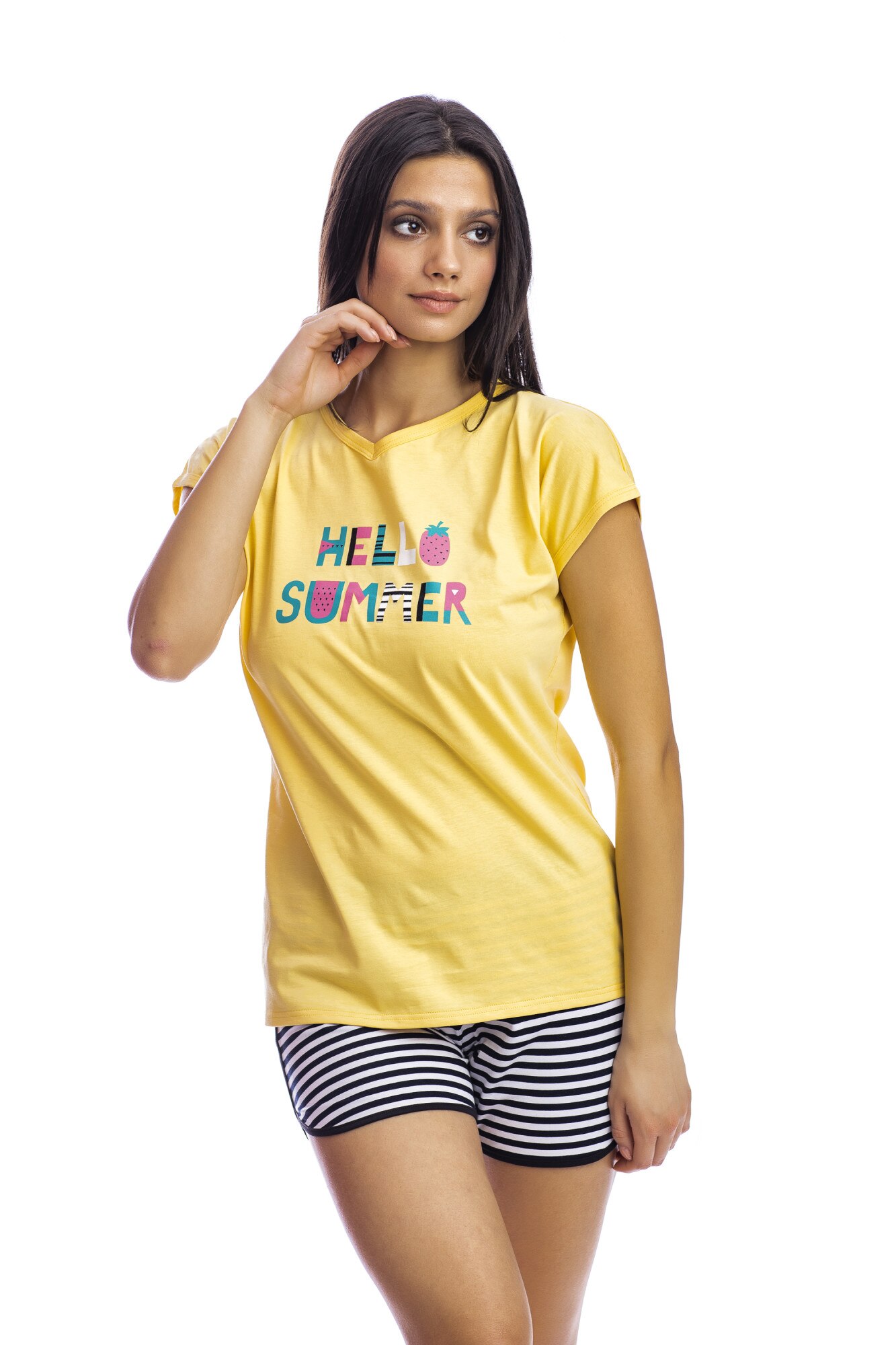 Pijamale dama, PFV06, Galben