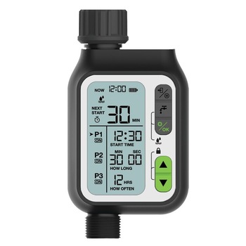 Programator irigare gradina, display LCD, cu senzor ploaie, adaptoare incluse, IP65, temporizator automat electronic udat stropire gazon, peluza, patio, durata maxima de irigat 300 min, CarDiag® Programator irigare gradina, display LCD, cu senzor ploaie, adaptoare incluse, IP65, temporizator automat electronic udat stropire gazon, peluza, patio, durata maxima de irigat 300 min, CarDiag®