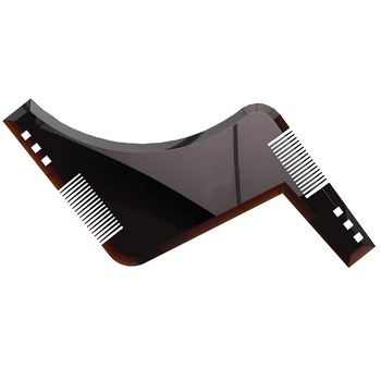 Pieptan modelare si contur barba, beard shaper, maro Pieptan modelare si contur barba, beard shaper, maro