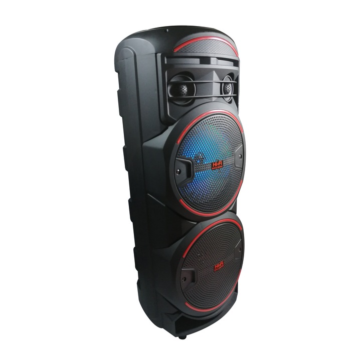 Boxa Portabila, ELS-A0-8805, cu Bluetooth, USB, Microfon, Telecomanda, Lumini LED