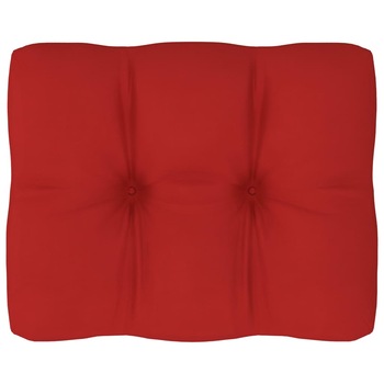Perna pentru canapea de gradina din paleti, vidaXL, Tesatura, 50 x 40 x 12 cm, Rosu