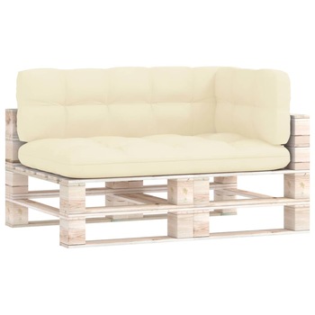 Set de 3 perne pentru canapea din paleti, vidaXL, Tesatura, 120 x 80 x 12 cm, Crem Set de 3 perne pentru canapea din paleti, vidaXL, Tesatura, 120 x 80 x 12 cm, Crem