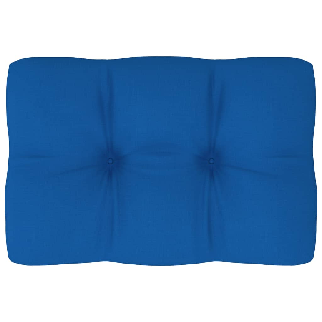Perna pentru canapea de gradina din paleti, vidaXL, Tesatura, 60 x 40 x 12 cm, Albastru