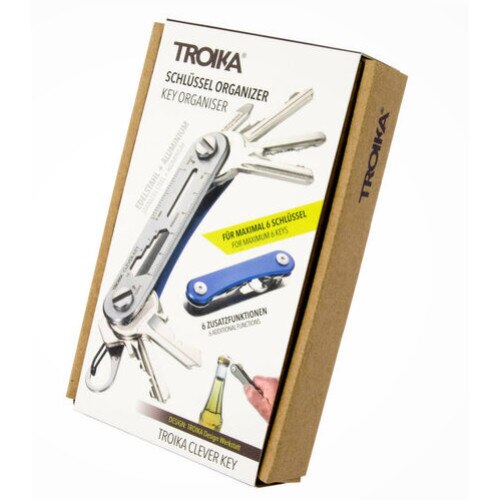 Suport pentru chei multifunctional, Gri, Aluminiu, 2