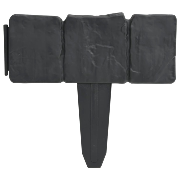 Set gard de gradina / gazon aspect piatra vidaXL, 41 buc., 10 m, plastic 3.27 kg 40917
