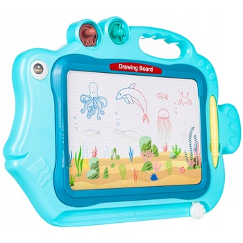 Tablita Magnetica Funny Fish idealStore, 4 Campuri Colorate, 2 Stampile, Pix, Dimensiuni 49.5 x 29.5 x 3.5 cm, Suprafata Desen 24 x 16 cm, Dezvolta Imaginatia si Creativitatea, Incurajeaza Exersarea Scrisului, Albastra Tablita Magnetica Funny Fish idealStore, 4 Campuri Colorate, 2 Stampile, Pix, Dimensiuni 49.5 x 29.5 x 3.5 cm, Suprafata Desen 24 x 16 cm, Dezvolta Imaginatia si Creativitatea, Incurajeaza Exersarea Scrisului, Albastra